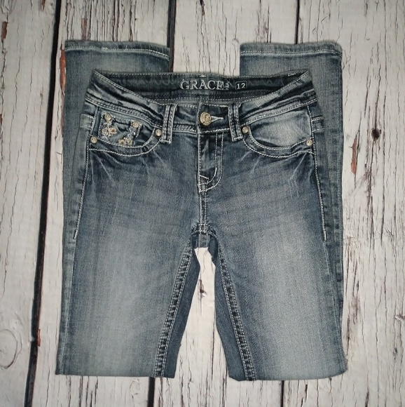 🔥Grace in LA Light Wash Jeans Size 12 Girls🔥 - Picture 2 of 8